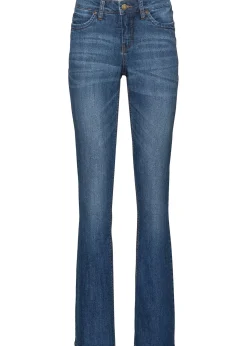 Jean bootcut taille mi-haute, extensible et confortable