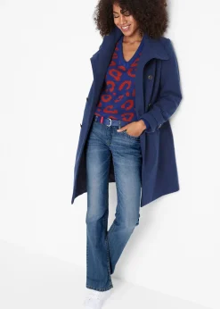 Jean bootcut taille mi-haute, extensible et confortable