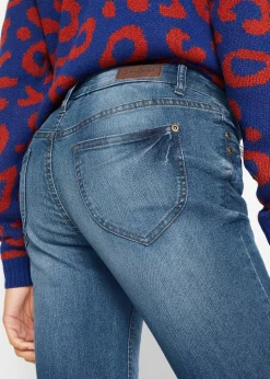 Jean bootcut taille mi-haute, extensible et confortable