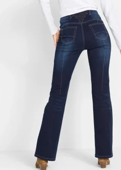 Jean bootcut taille mi-haute, sculptant