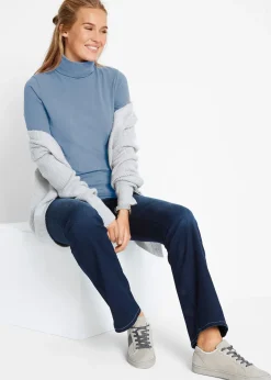 Jean bootcut taille mi-haute, sculptant