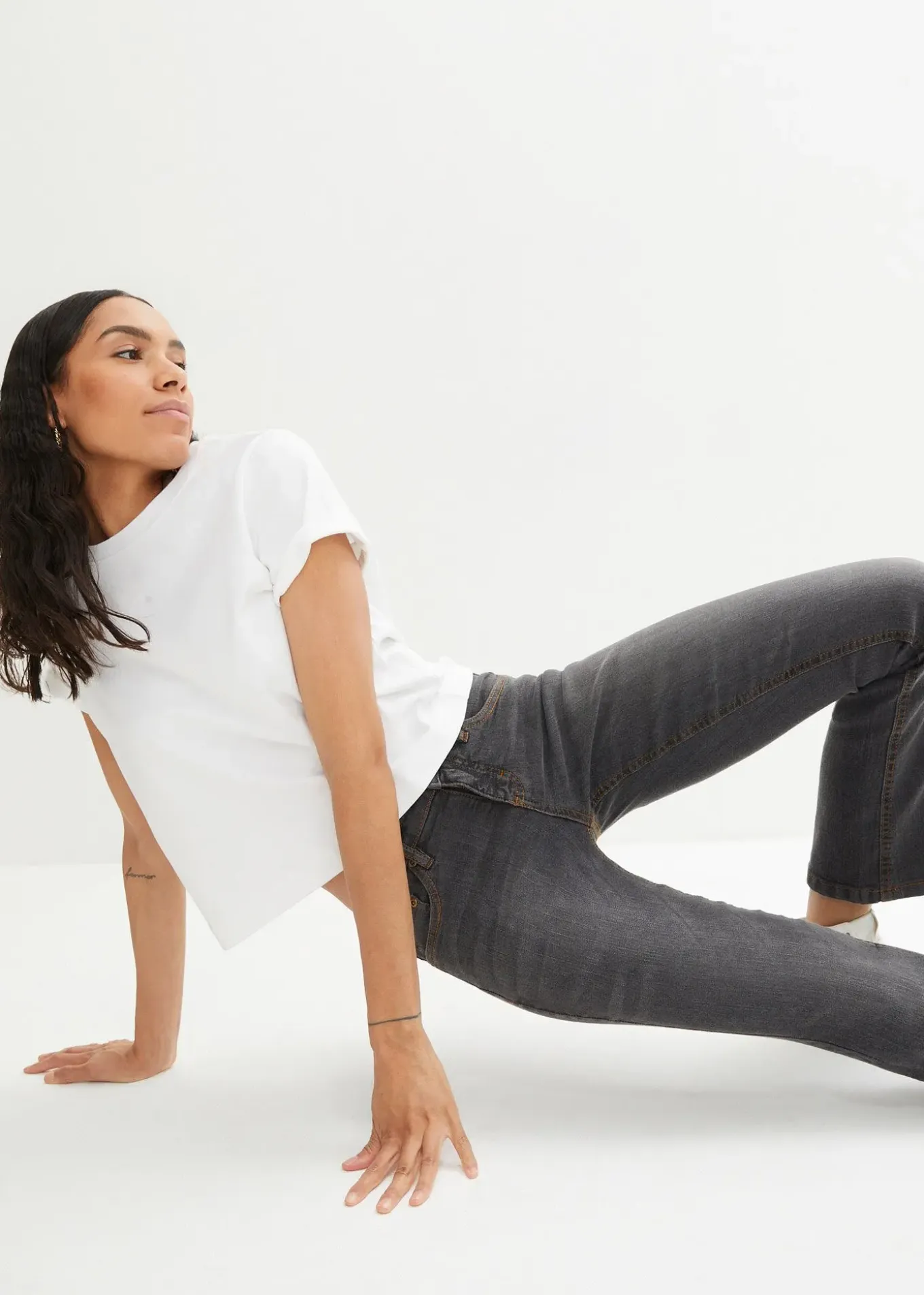 Jean bootcut taille mi-haute, extensible