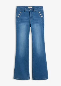 Jean bootcut, taille mi-haute