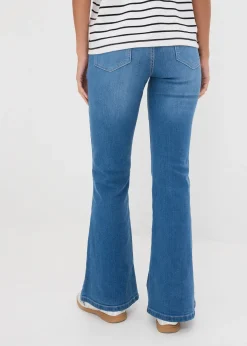 Jean bootcut, taille mi-haute