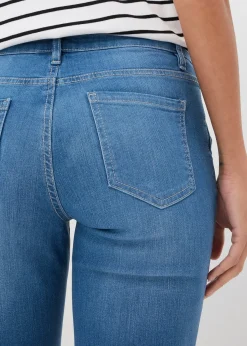 Jean bootcut, taille mi-haute