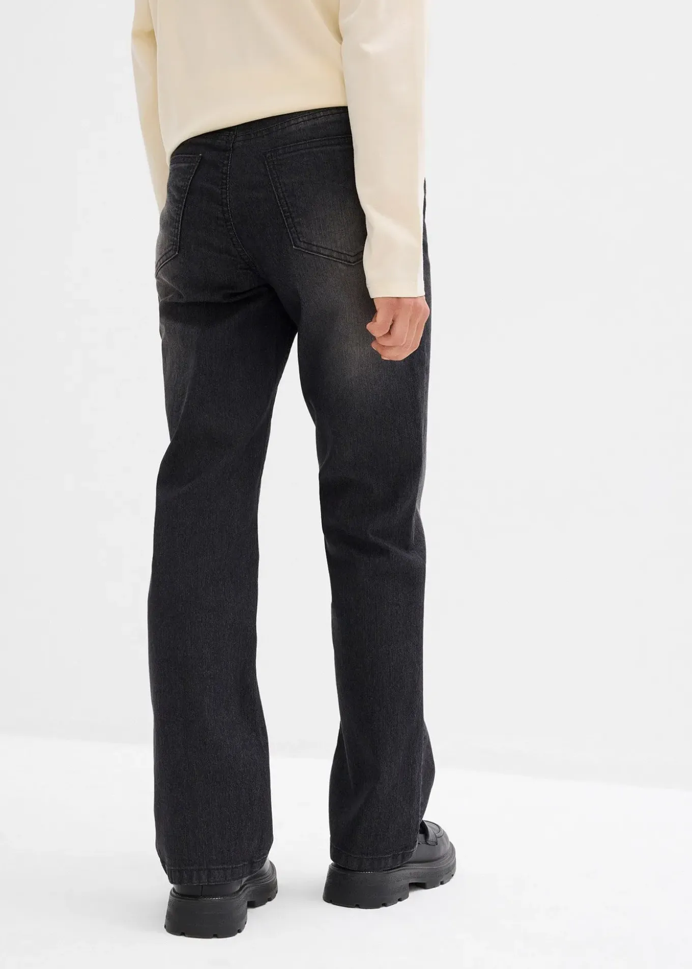 Jean bootcut, taille mi-haute