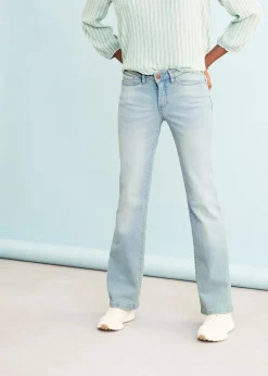 Jean bootcut taille mi-haute, extensible