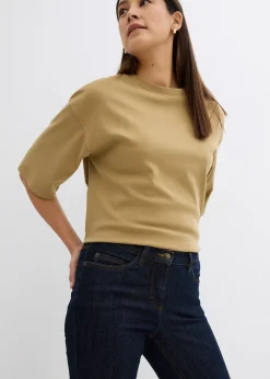 Jean bootcut taille mi-haute, extensible