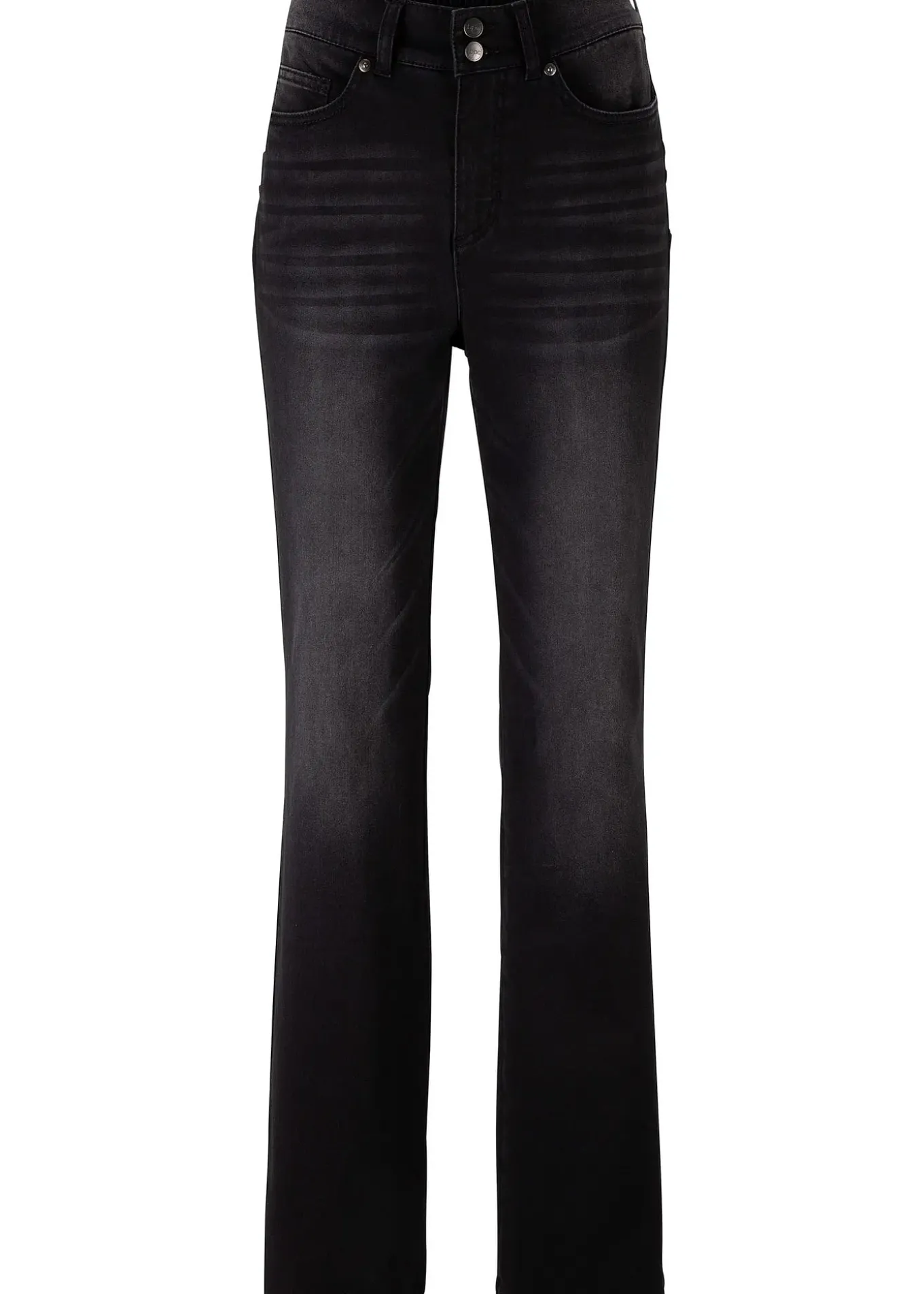 Jean bootcut taille mi-haute, sculptant