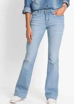 Jean bootcut taille mi-haute, extensible et confortable