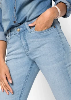 Jean bootcut taille mi-haute, extensible et confortable