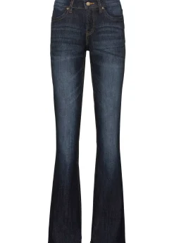 Jean bootcut taille mi-haute, extensible et confortable
