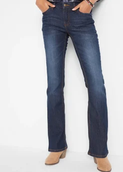 Jean bootcut taille mi-haute, extensible et confortable
