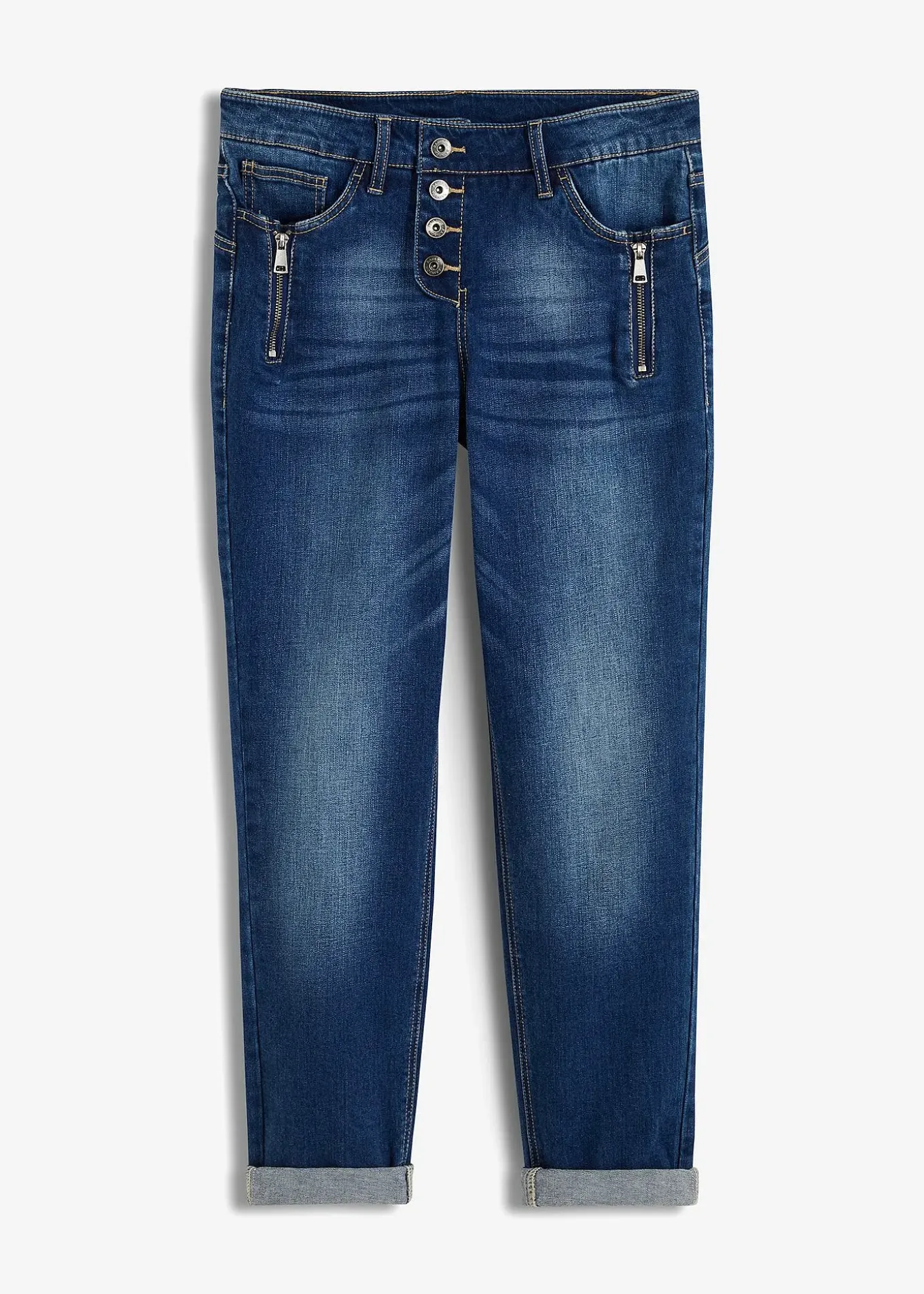 Jean boyfriend taille mi-haute