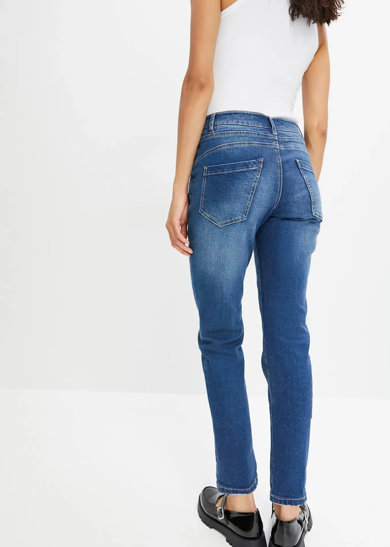 Jean boyfriend taille mi-haute