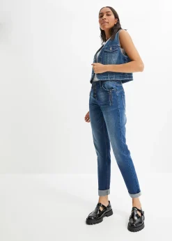 Jean boyfriend taille mi-haute