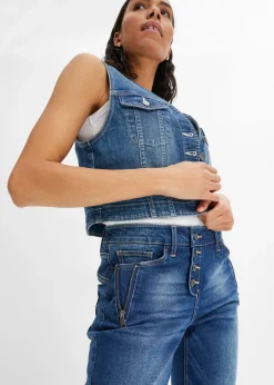 Jean boyfriend taille mi-haute