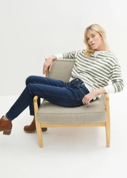 Jean Boyfriend taille mi-haute, extensible