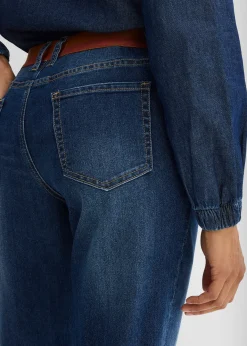 Jean boyfriend taille mi-haute et élastiquée