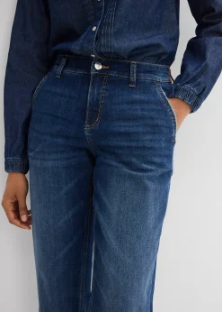 Jean boyfriend taille mi-haute et élastiquée
