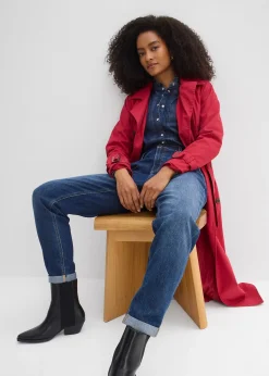 Jean boyfriend taille mi-haute et élastiquée