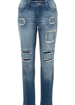 Jean boyfriend taille mi-haute