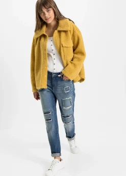 Jean boyfriend taille mi-haute