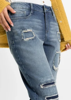 Jean boyfriend taille mi-haute