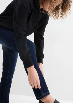 Jean boyfriend taille mi-haute, extensible