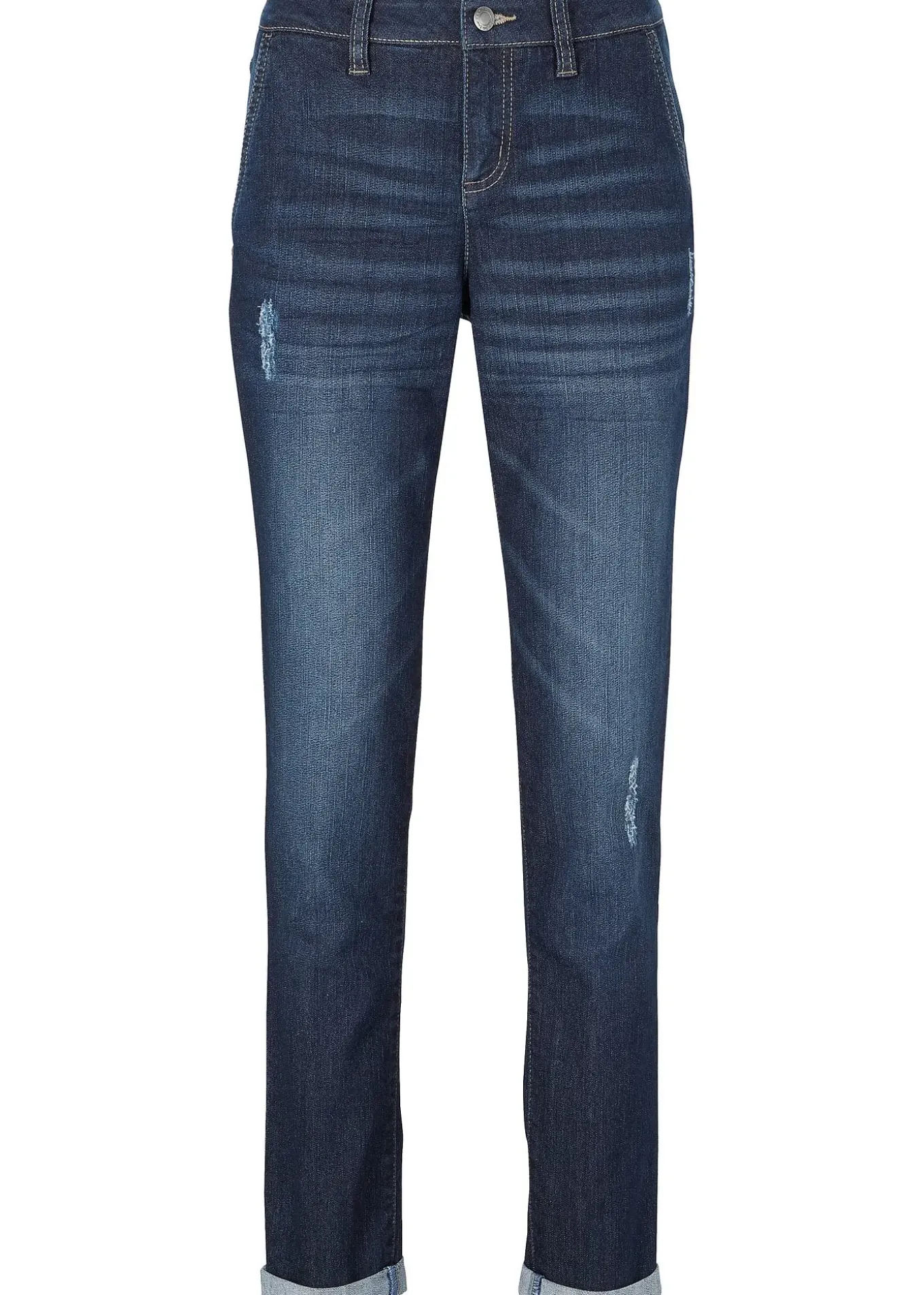 Jean boyfriend taille mi-haute, extensible