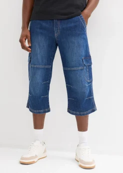 Jean cargo 3/4 regular droit