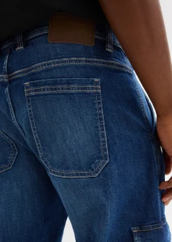 Jean cargo 3/4 regular droit