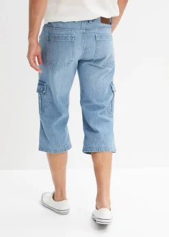 Jean cargo 3/4 regular droit