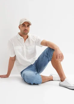 Jean cargo 3/4 regular droit