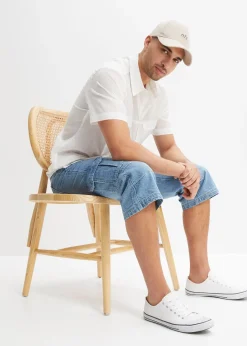 Jean cargo 3/4 regular droit