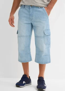 Jean cargo 3/4 regular droit