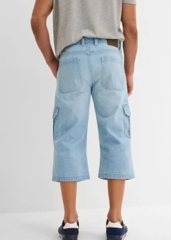 Jean cargo 3/4 regular droit