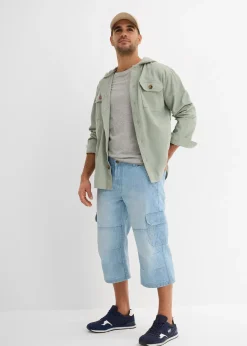 Jean cargo 3/4 regular droit