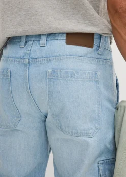 Jean cargo 3/4 regular droit