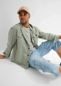 Jean cargo 3/4 regular droit