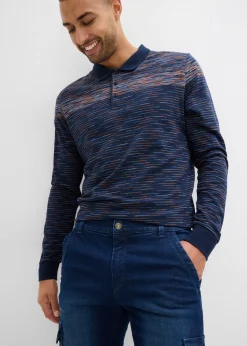 Jean cargo avec doublure thermique en flanelle et taille élastiquée, droit