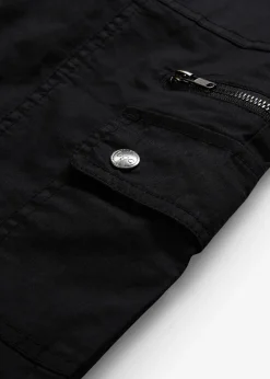 Jean cargo en coton, taille mi-haute