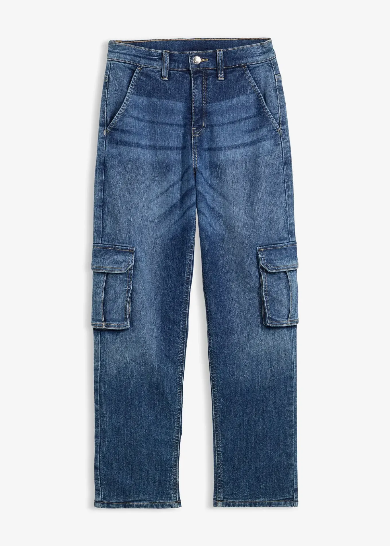 Jean cargo loose, doublure chaude en jersey, fuselé