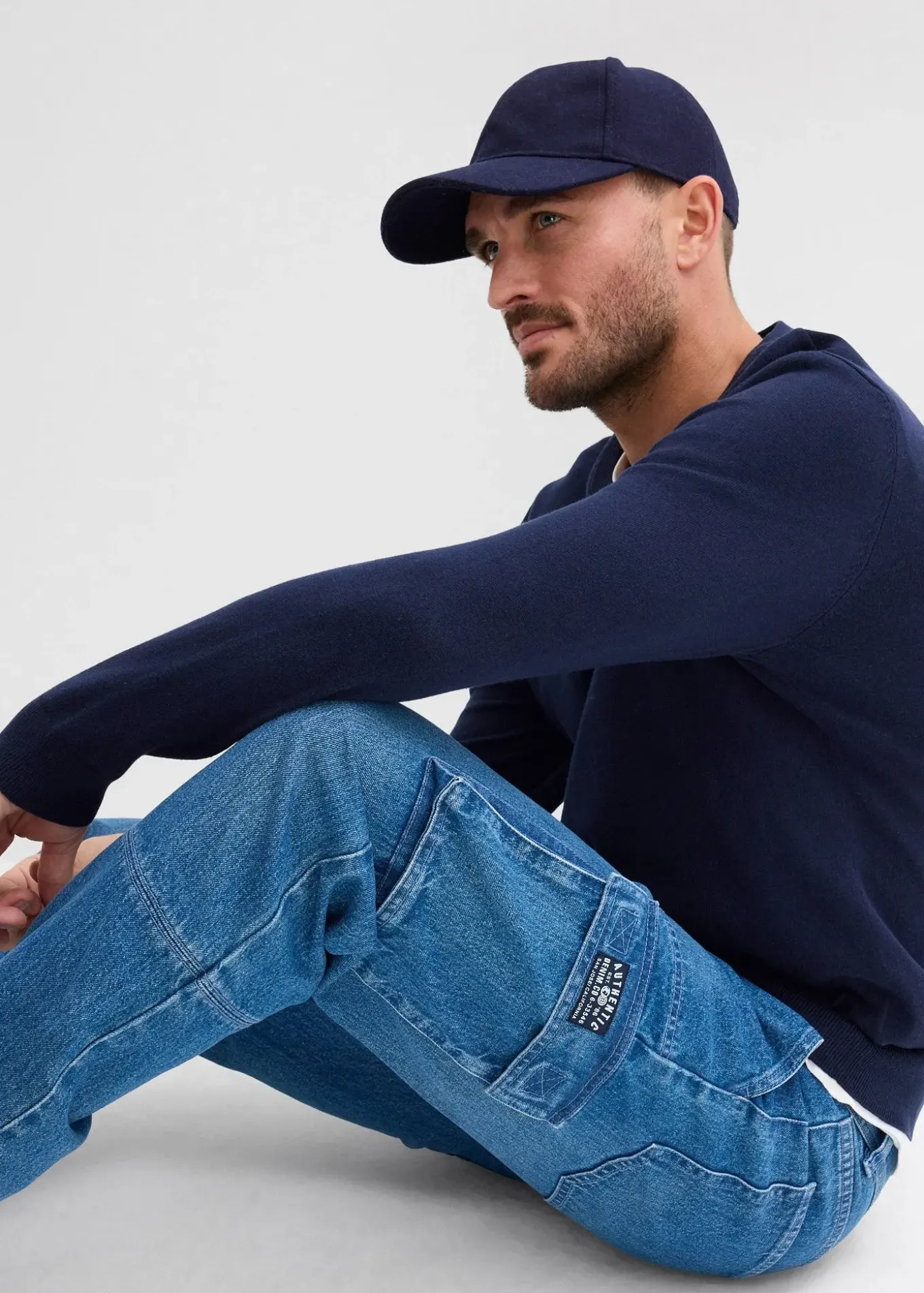 Jean cargo loose, droit