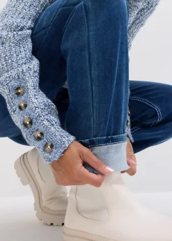 Jean chaud droit, taille haute