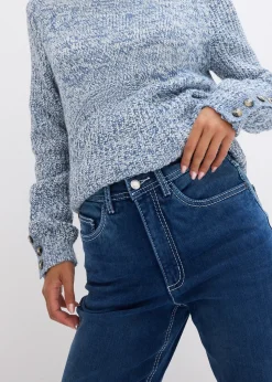 Jean chaud droit, taille haute