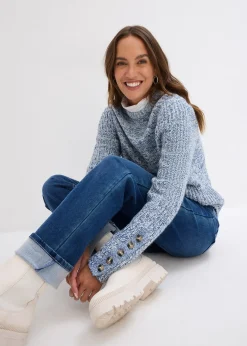 Jean chaud droit, taille haute