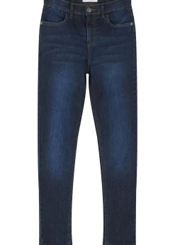 Jean chaud taille mi-haute, doublure jersey