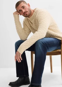 Jean classique à taille élastiquée, bootcut