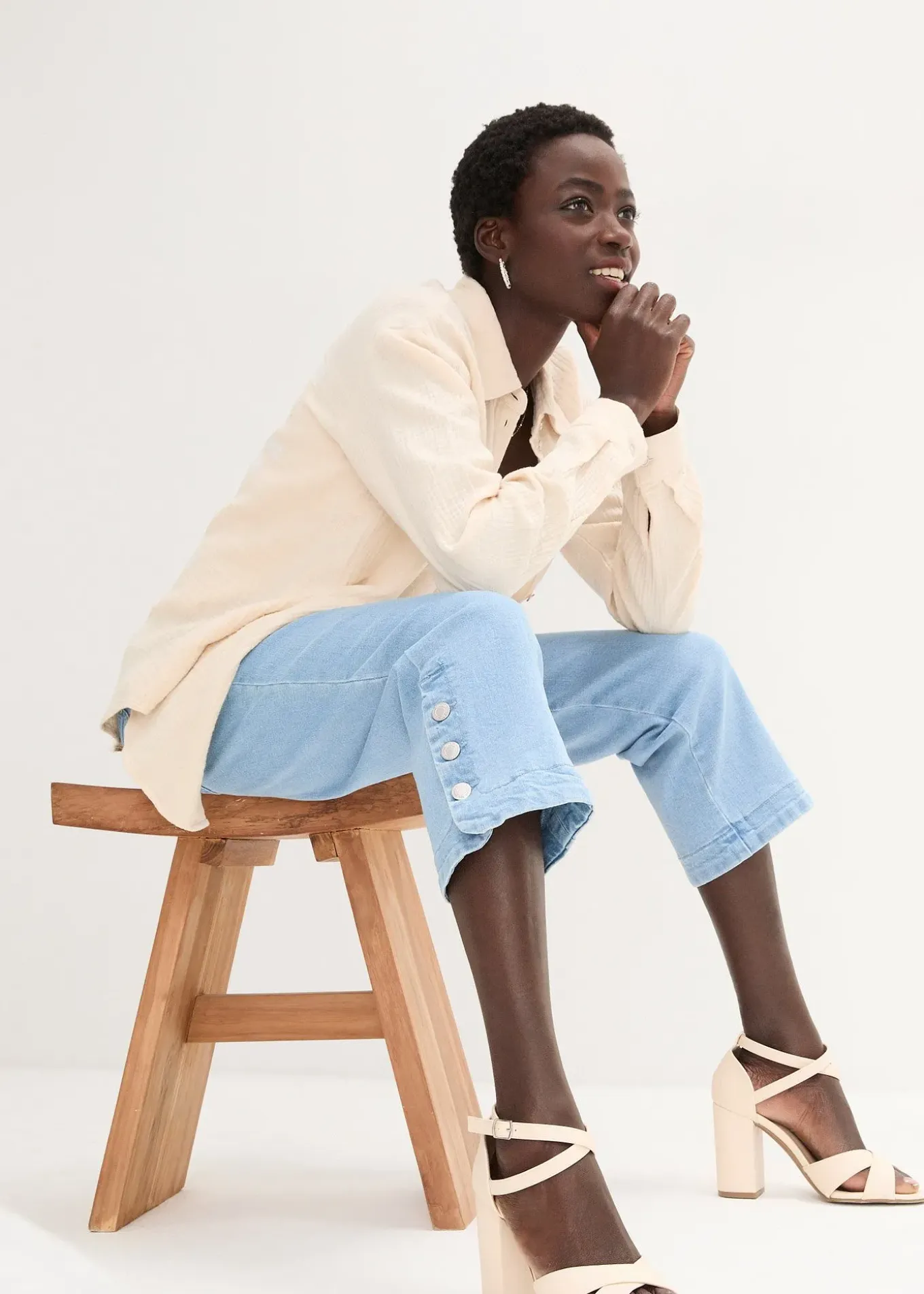 Jean corsaire, taille mi-haute